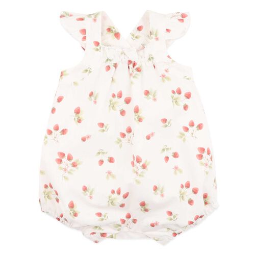 B&eacute;b&eacute; Poppy Strawberry Print Romper